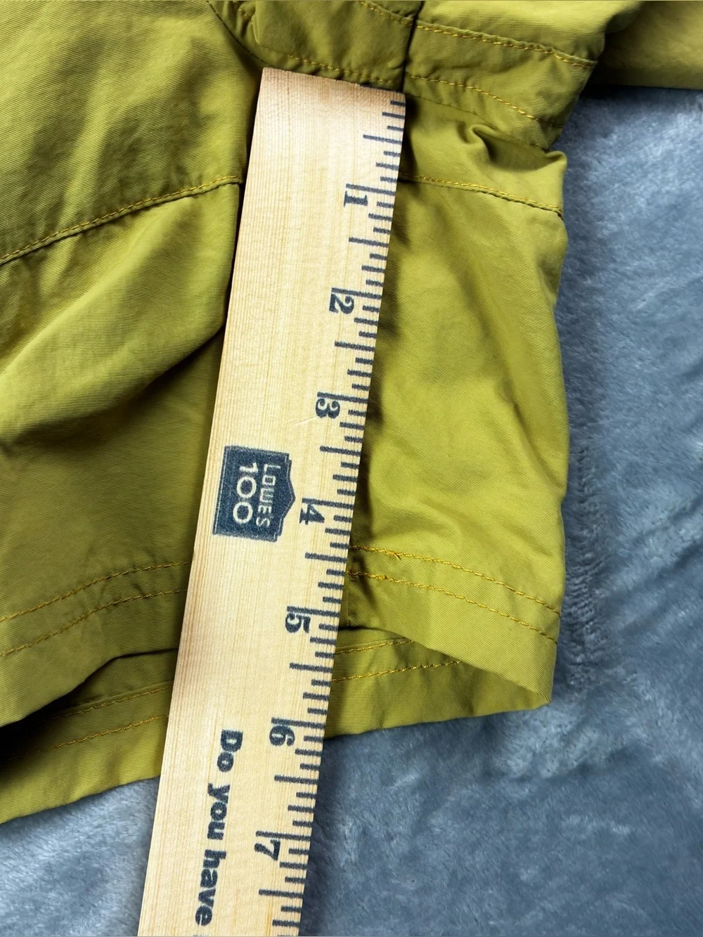 Territory Ahead Swim Trunks Size Large Olive Green Mesh Lined Pockets Drawstring